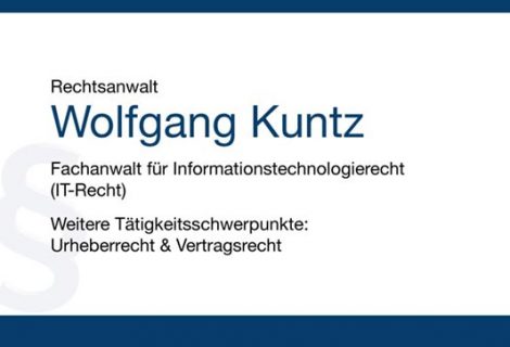 Geschäftspapiere Wolfgang Kuntz